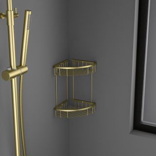 Полка угловая двойная Timo Saona 13082/17 золото матовое